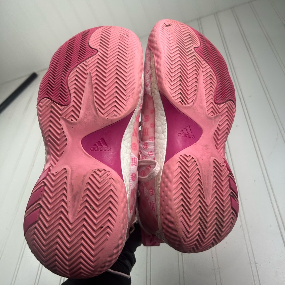 Adidas Harden Vol. 6 Pink Monogram Basketball Shoes Women’s Size 7 retail $200 - Picture 7 of 12